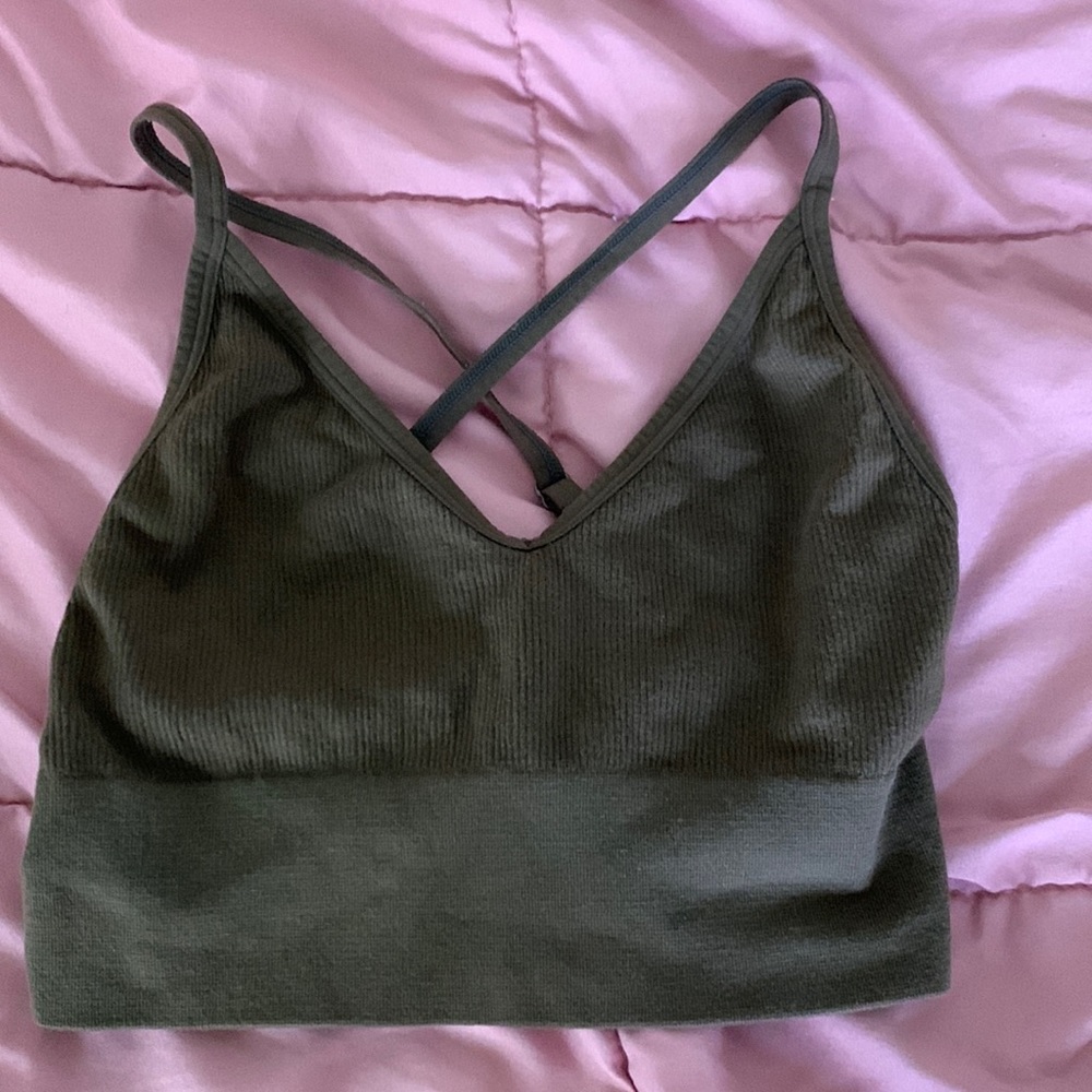 brown athletic top